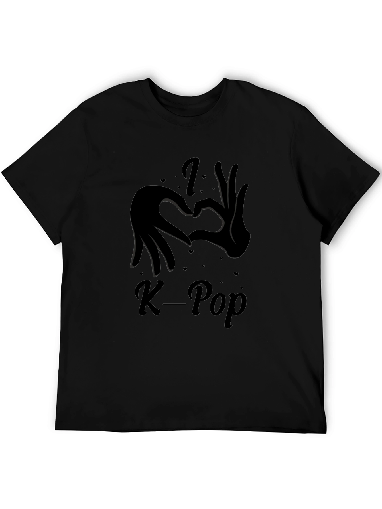 I Love K-Pop Heart Hands Graphic Tee