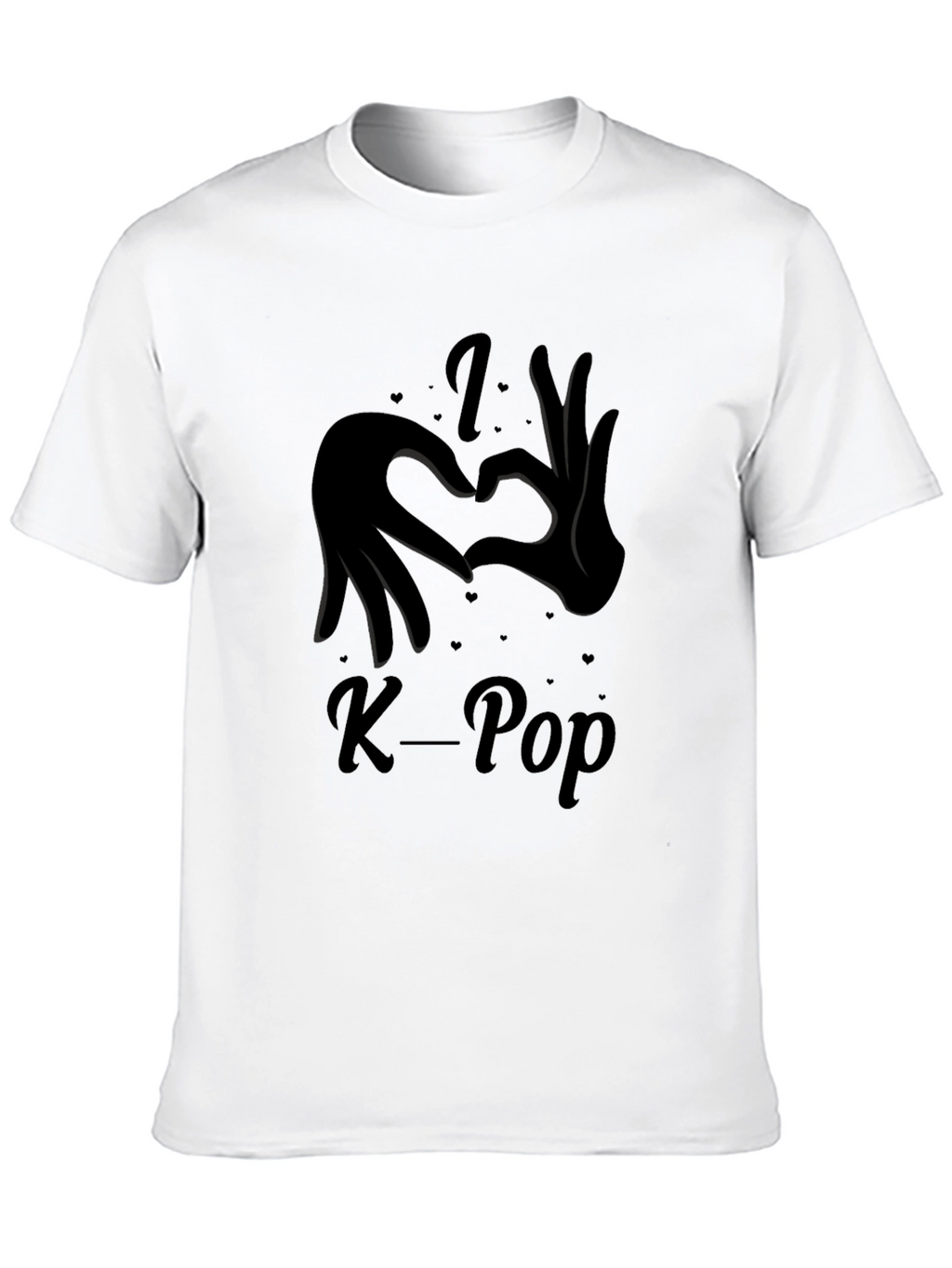 I Love K-Pop Heart Hands Graphic Tee