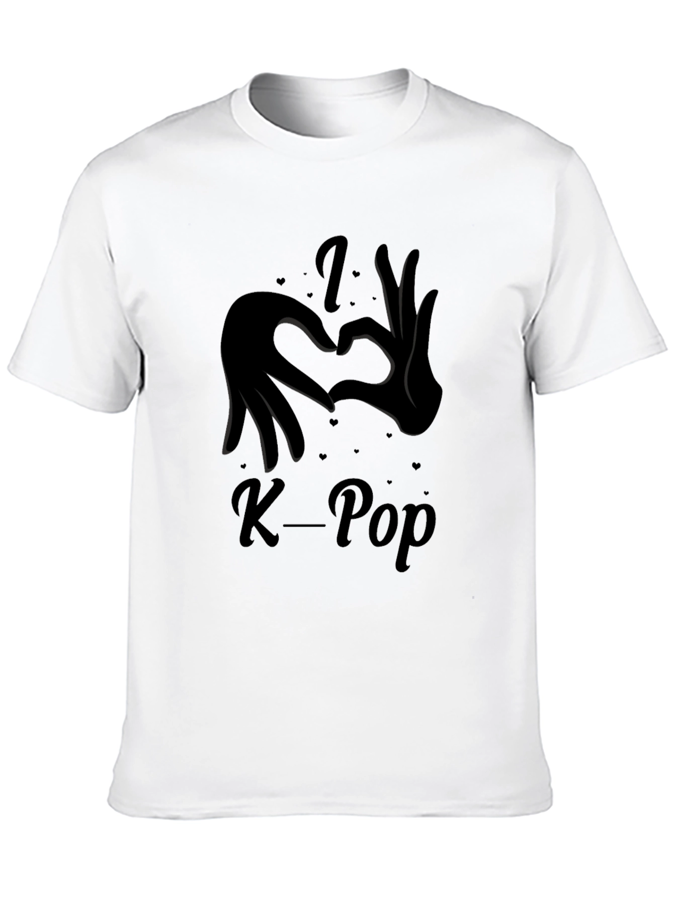 I Love K-Pop Heart Hands Graphic Tee