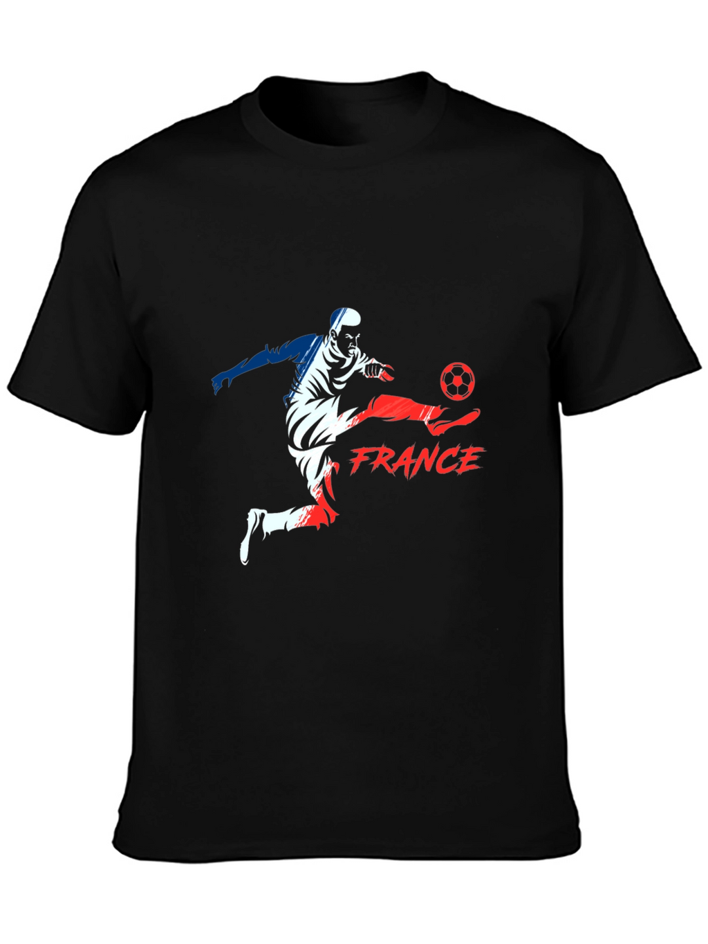 France Soccer T-Shirt - Black Graphic Tee