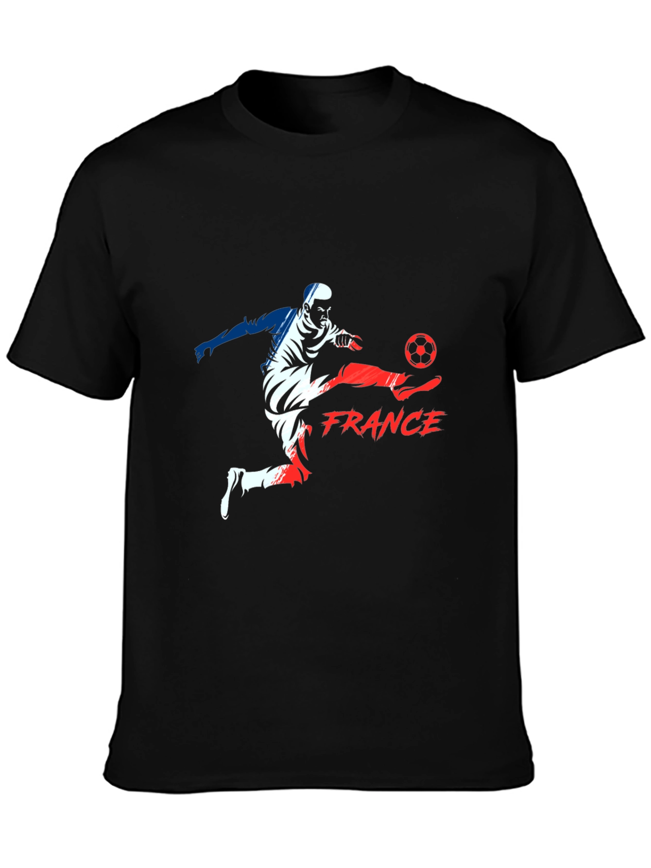 France Soccer T-Shirt - Black Graphic Tee