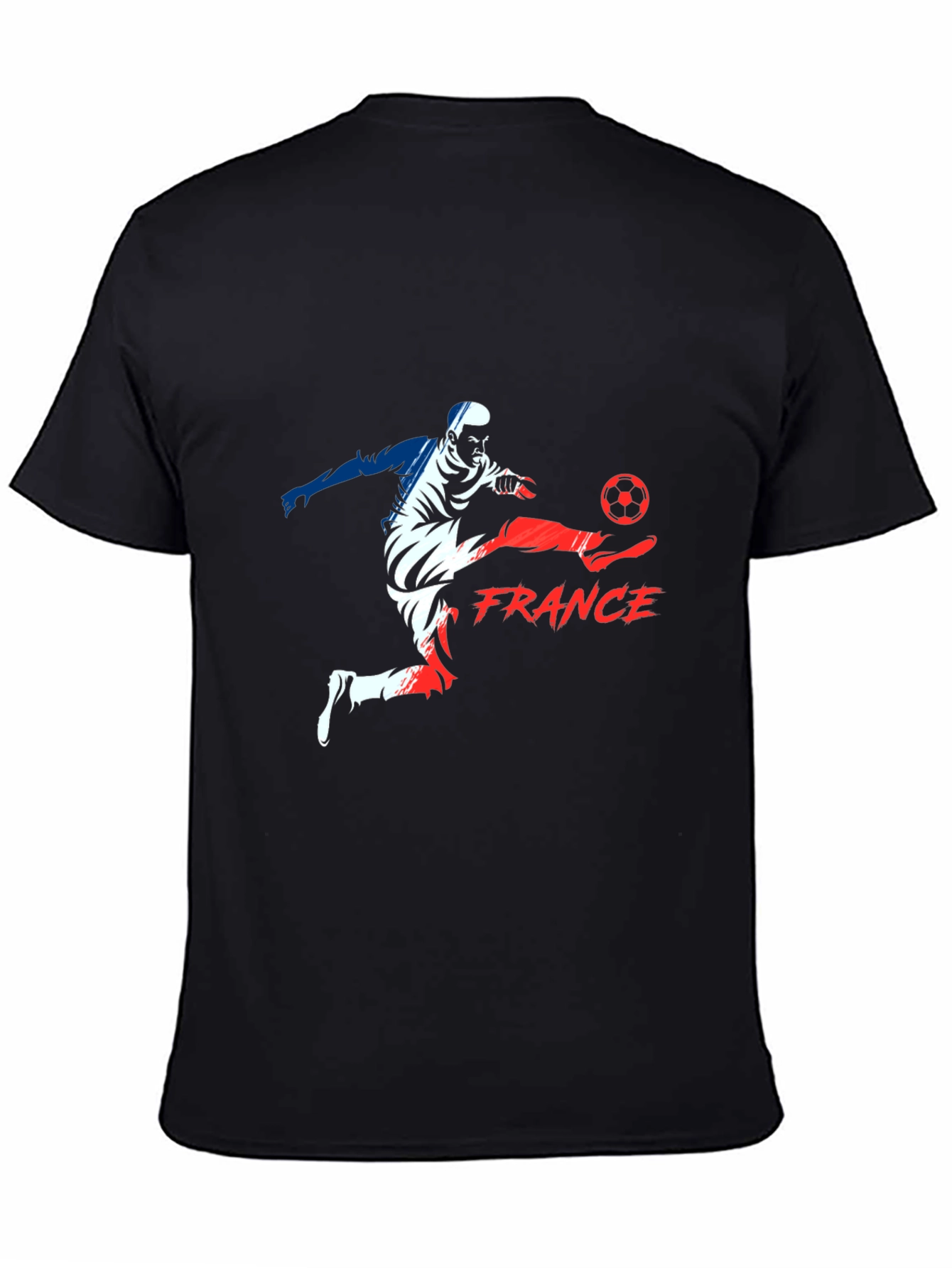 France Soccer T-Shirt - Black Graphic Tee