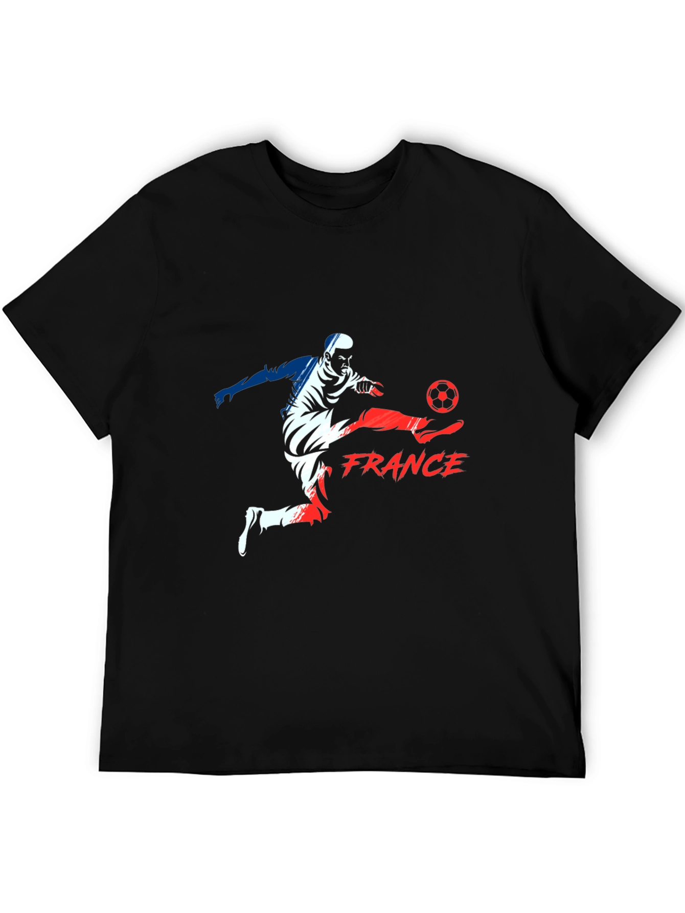 France Soccer T-Shirt - Black Graphic Tee