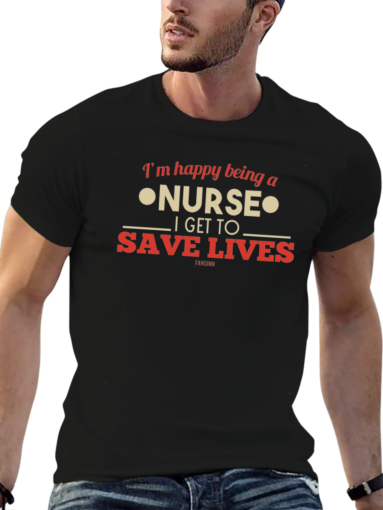 Nurse T-Shirt: Im Happy Being a Nurse