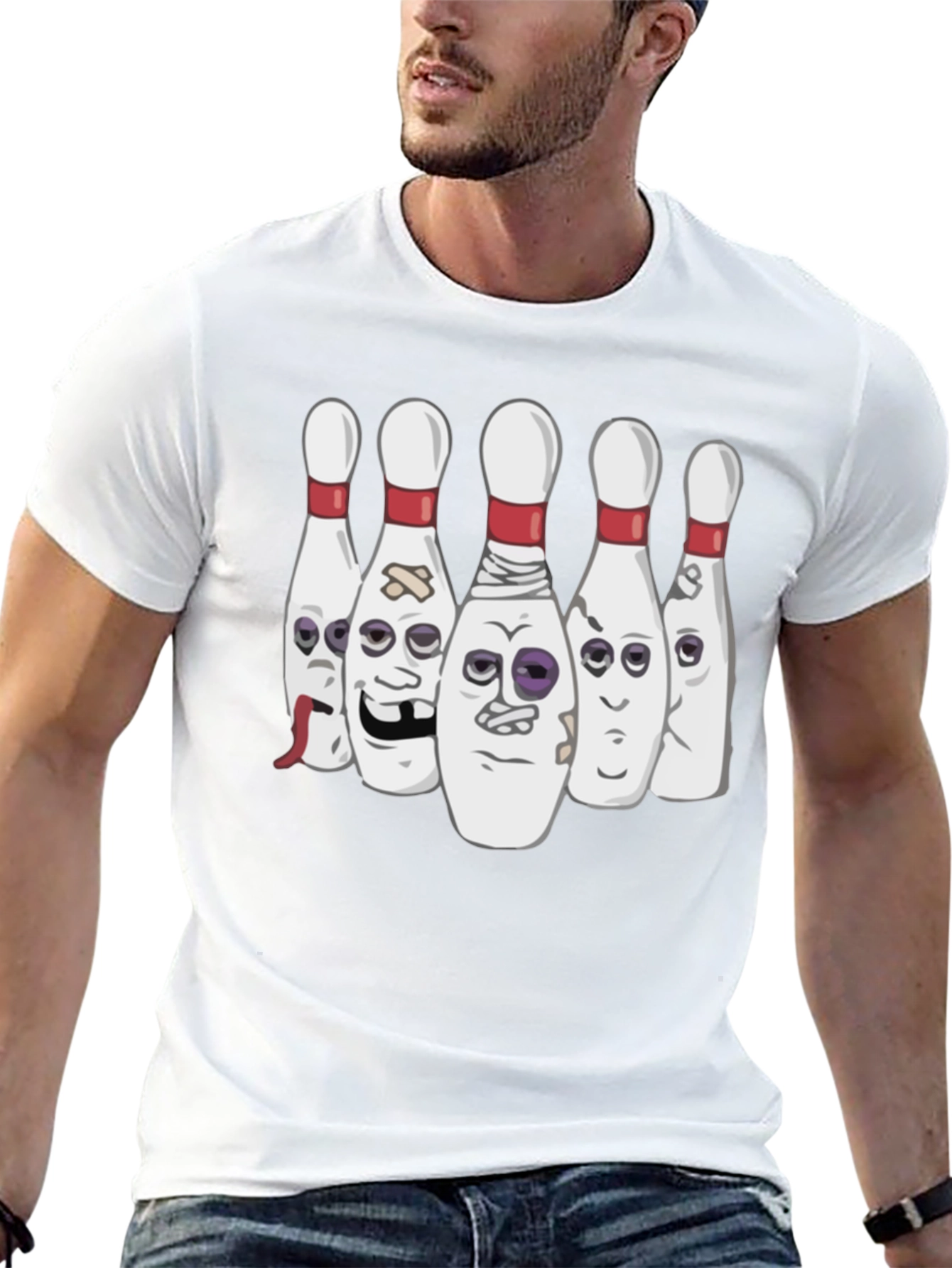 Bowling Pin Cartoon T-Shirt