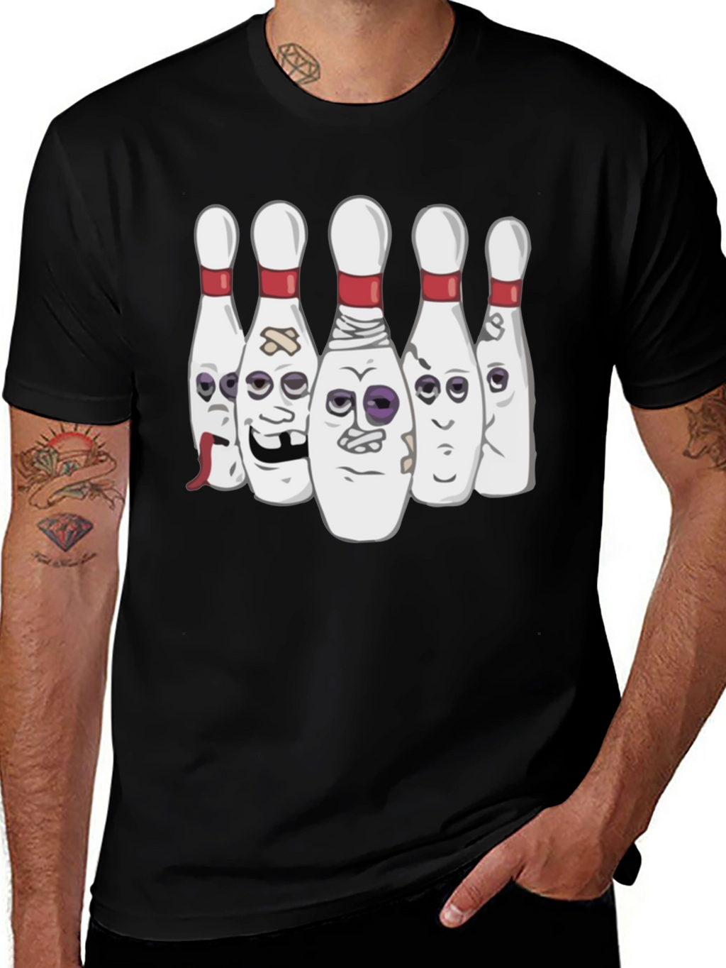 Bowling Pin Cartoon T-Shirt