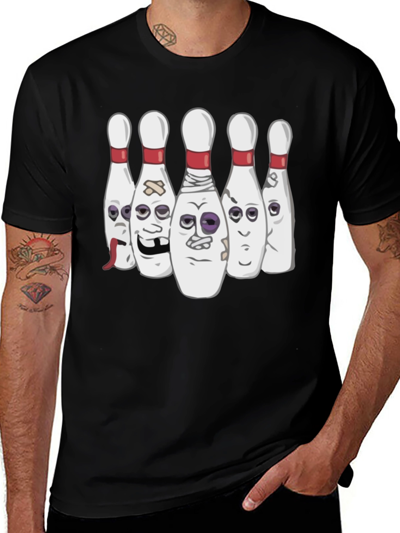 Bowling Pin Cartoon T-Shirt