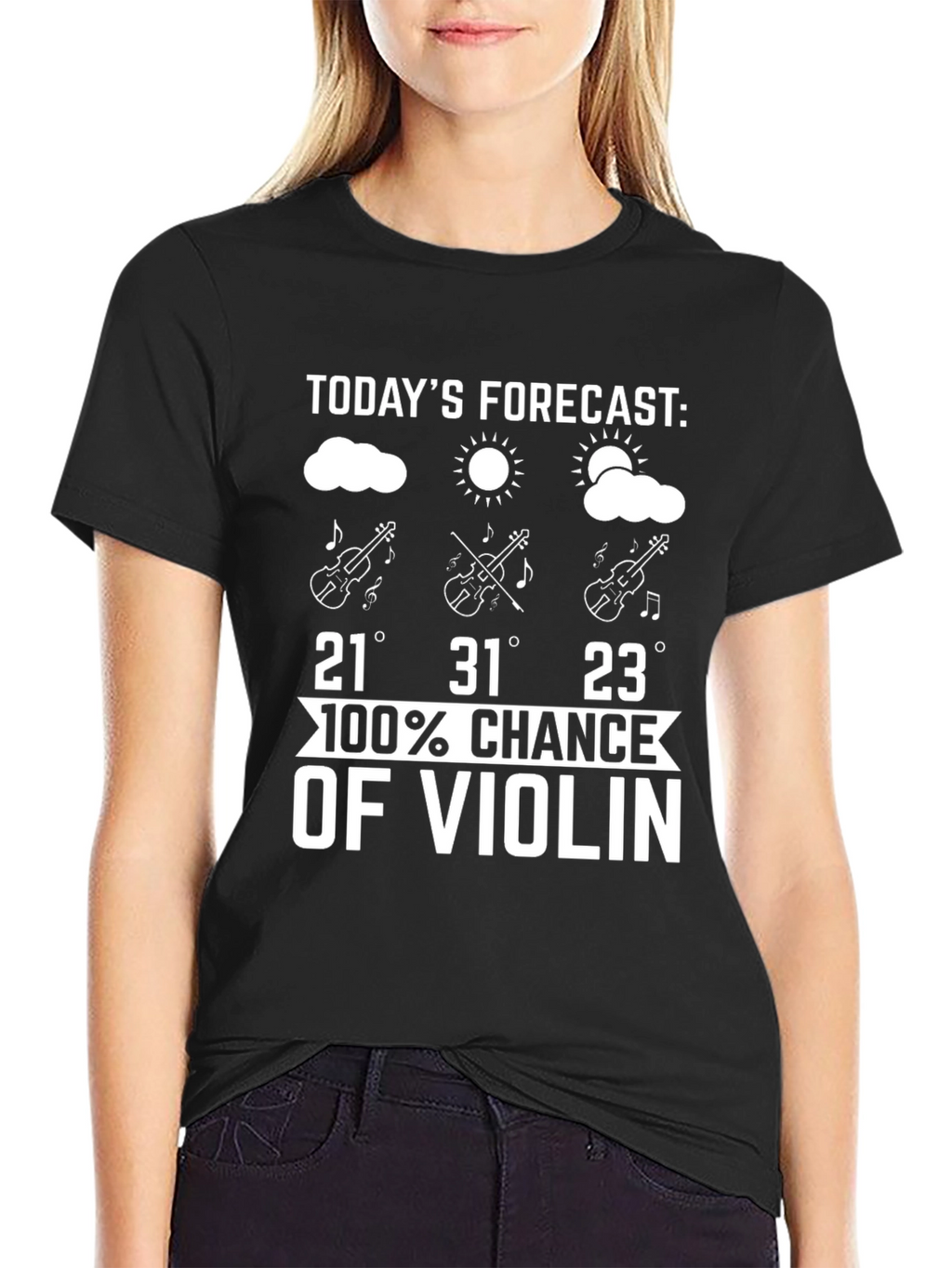 Funny Violin Forecast T-Shirt