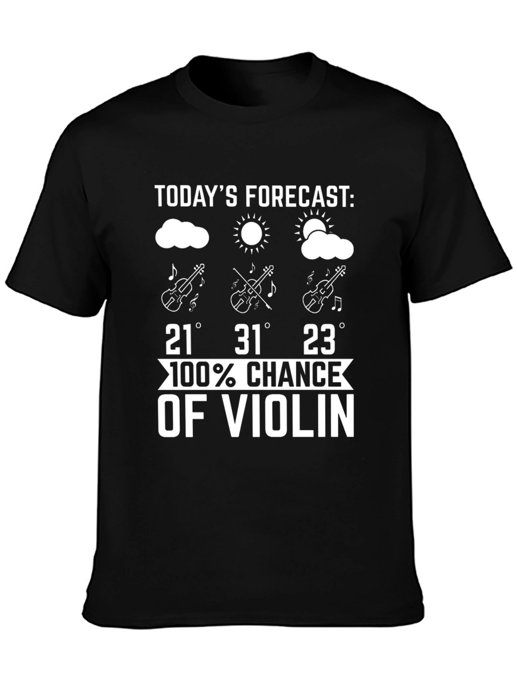 Funny Violin Forecast T-Shirt
