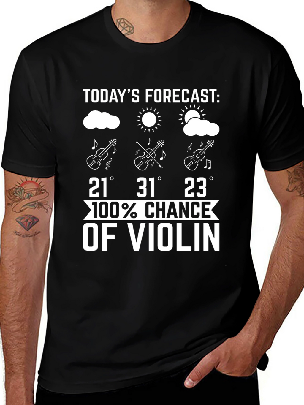 Funny Violin Forecast T-Shirt