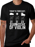 Funny Violin Forecast T-Shirt