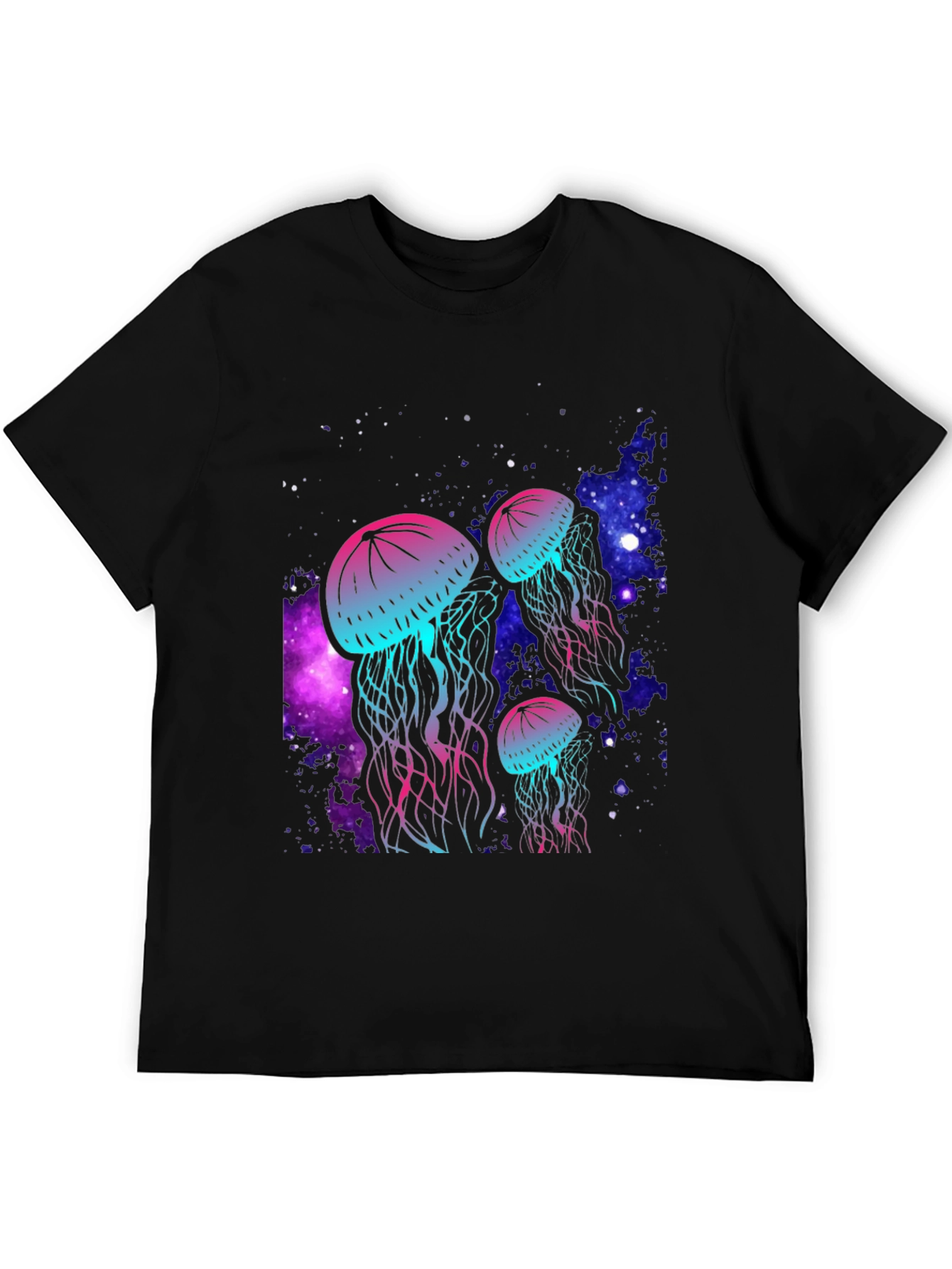Neon Jellyfish Galaxy T-Shirt