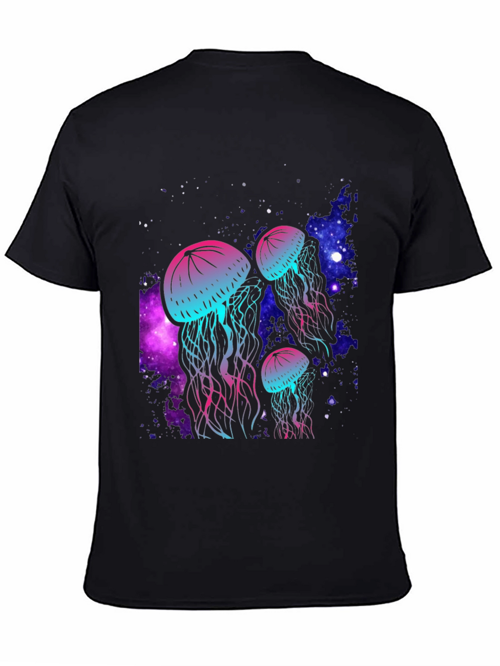 Neon Jellyfish Galaxy T-Shirt
