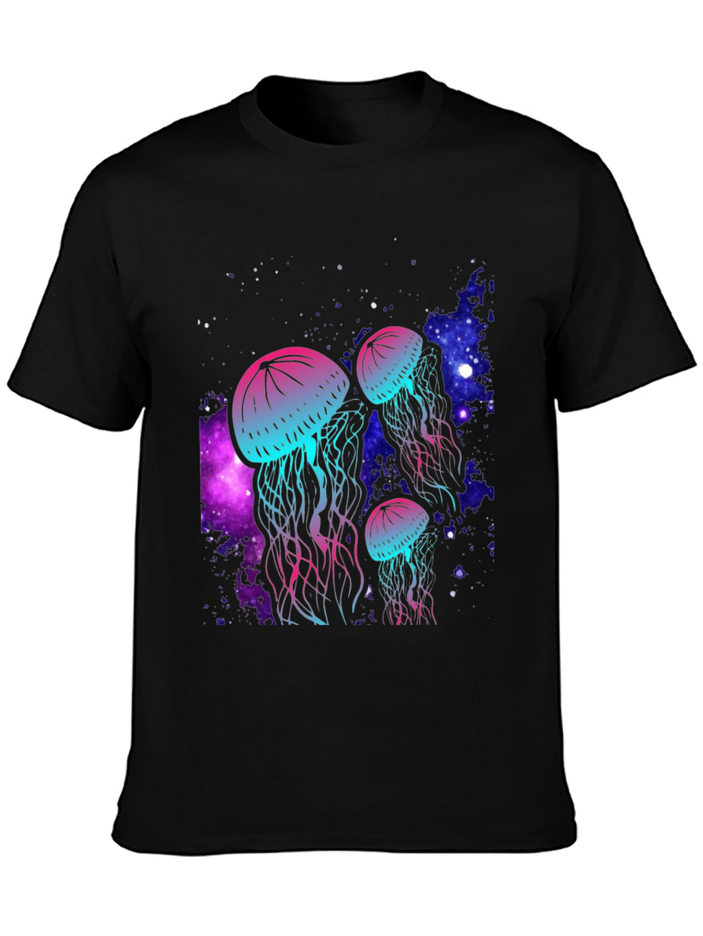 Neon Jellyfish Galaxy T-Shirt