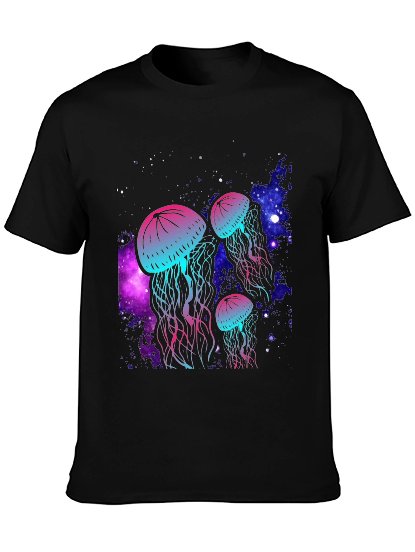 Neon Jellyfish Galaxy T-Shirt