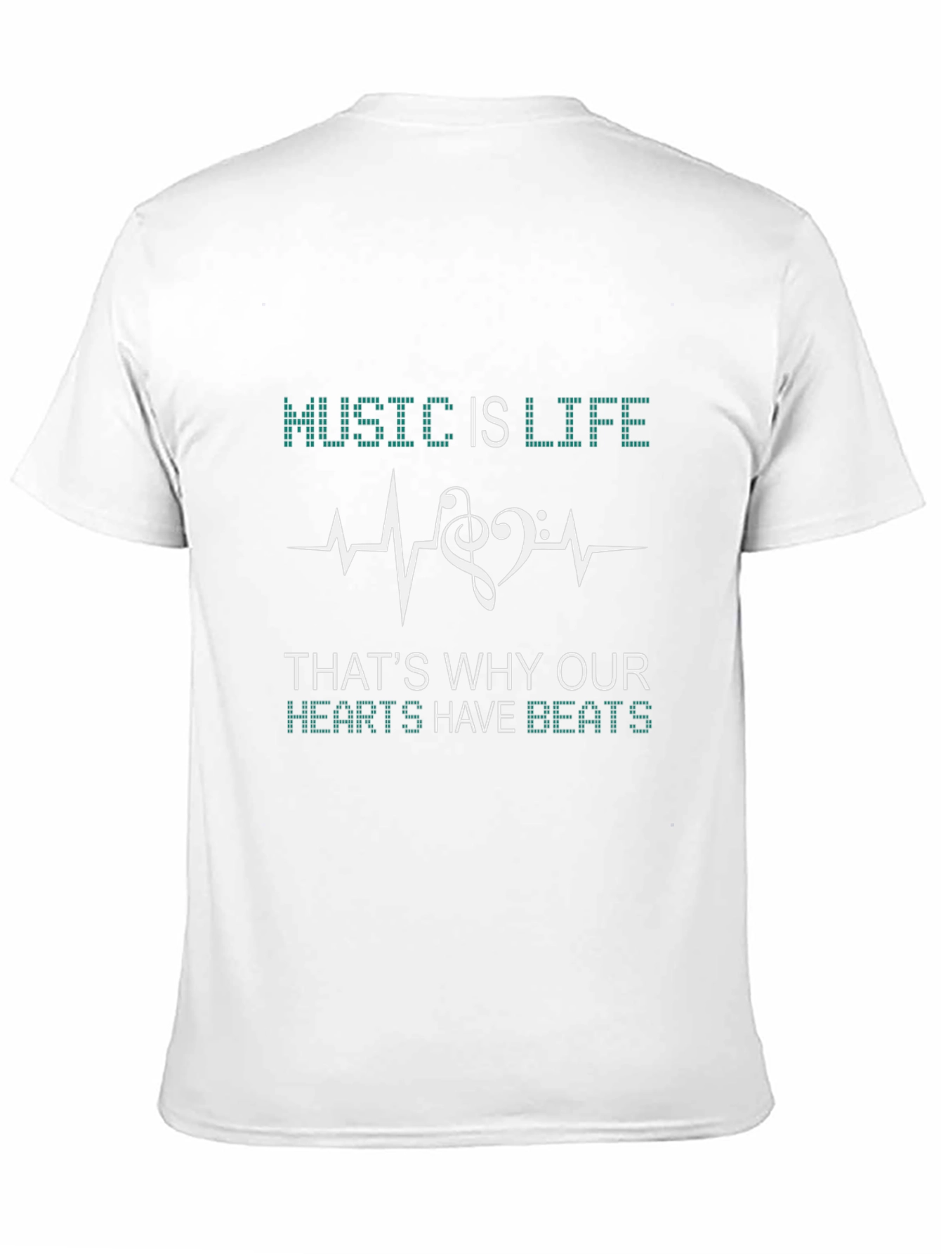 Music is Life Graphic T-Shirt - Black