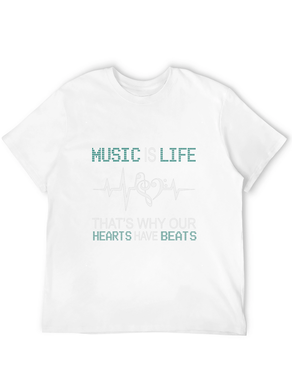Music is Life Graphic T-Shirt - Black