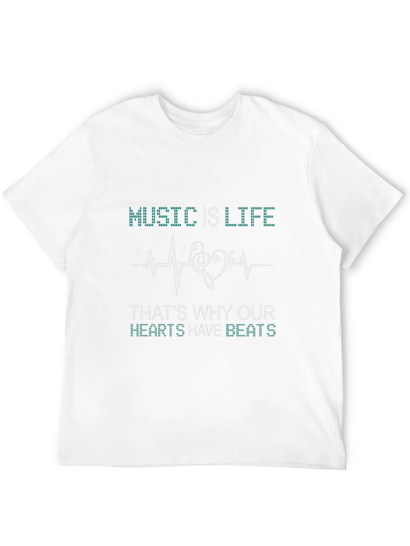 Music is Life Graphic T-Shirt - Black