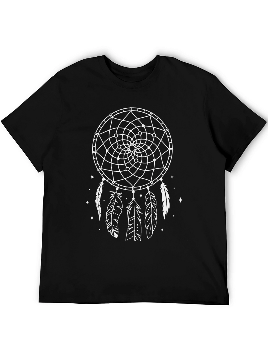 Dream Catcher Graphic Tee - Black Cotton Comfort