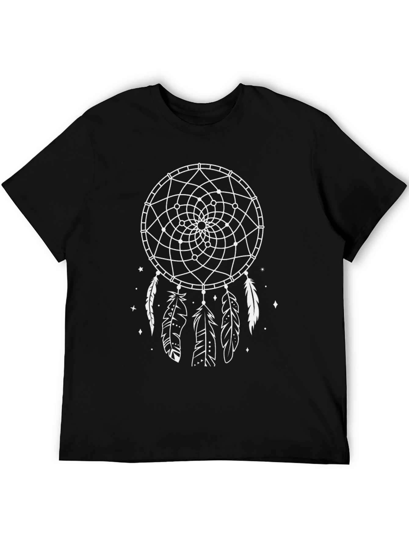 Dream Catcher Graphic Tee - Black Cotton Comfort