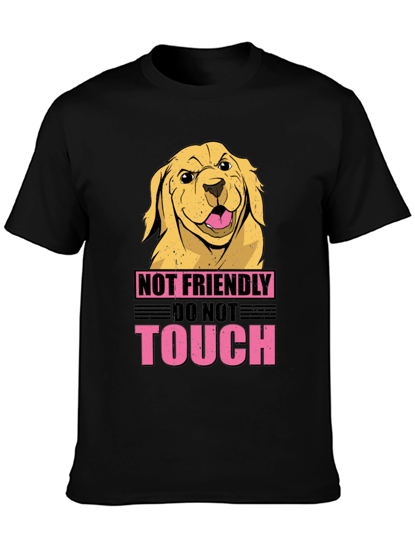Not Friendly Dog Graphic Tee - Beware!