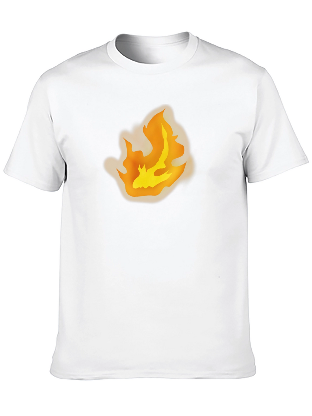 Flame Graphic Tee - Bold Black Cotton T-Shirt