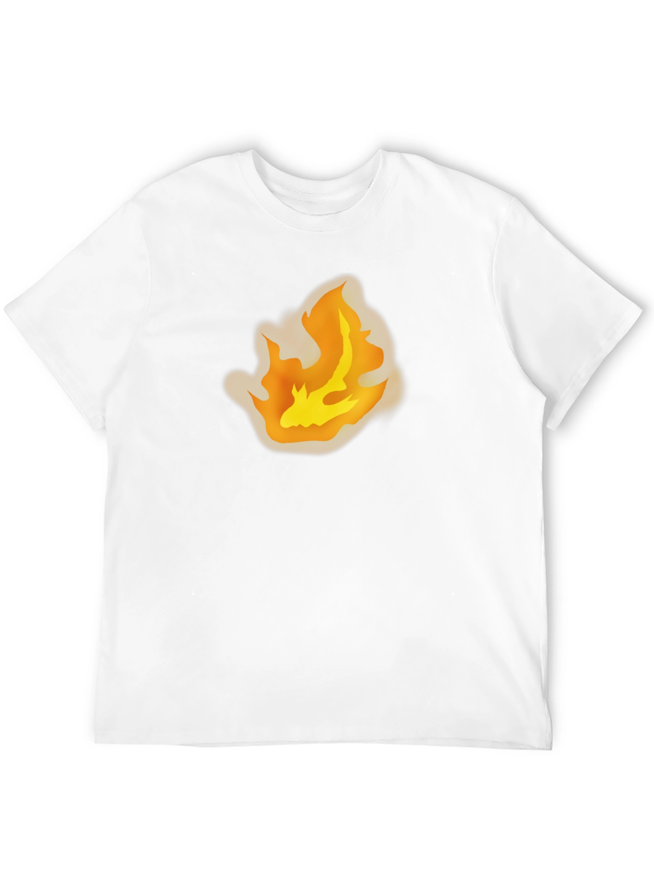 Flame Graphic Tee - Bold Black Cotton T-Shirt
