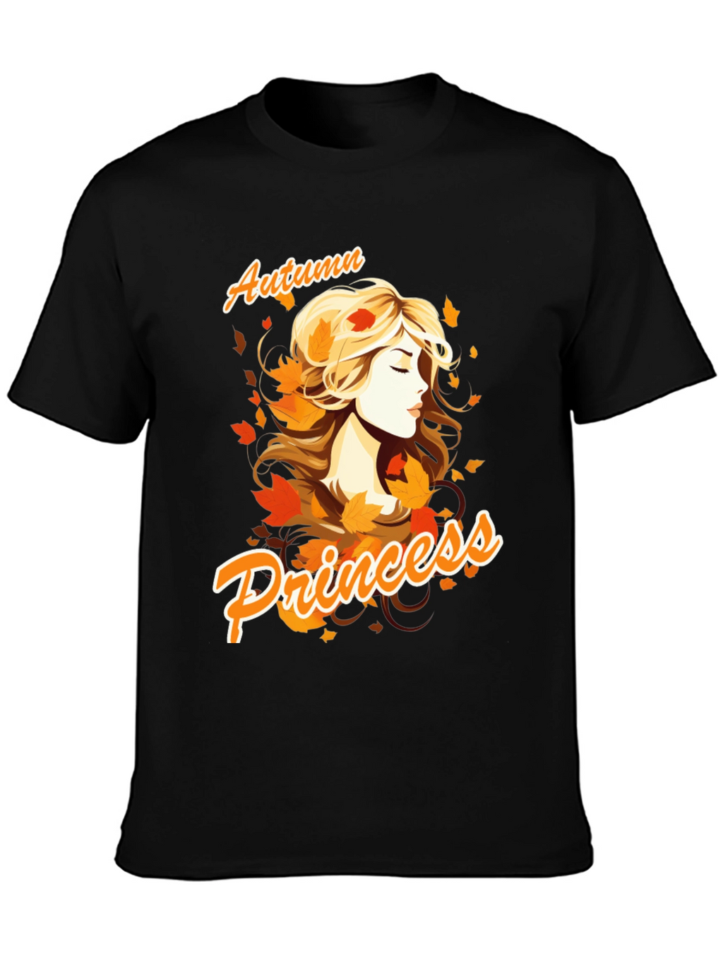 Autumn Princess Graphic Tee - Black