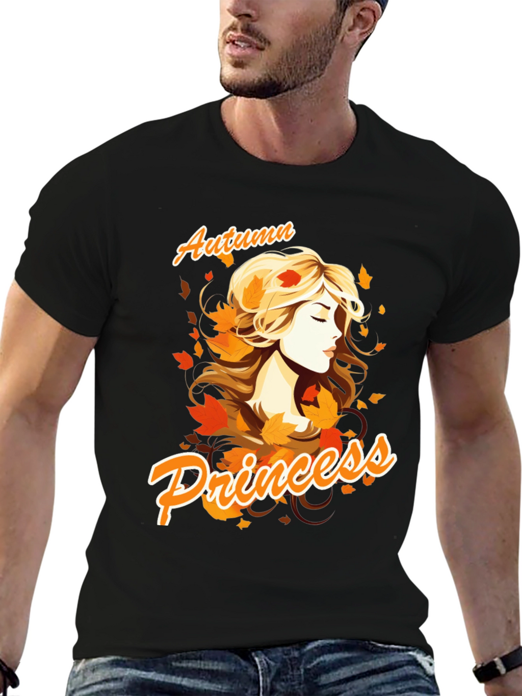 Autumn Princess Graphic Tee - Black