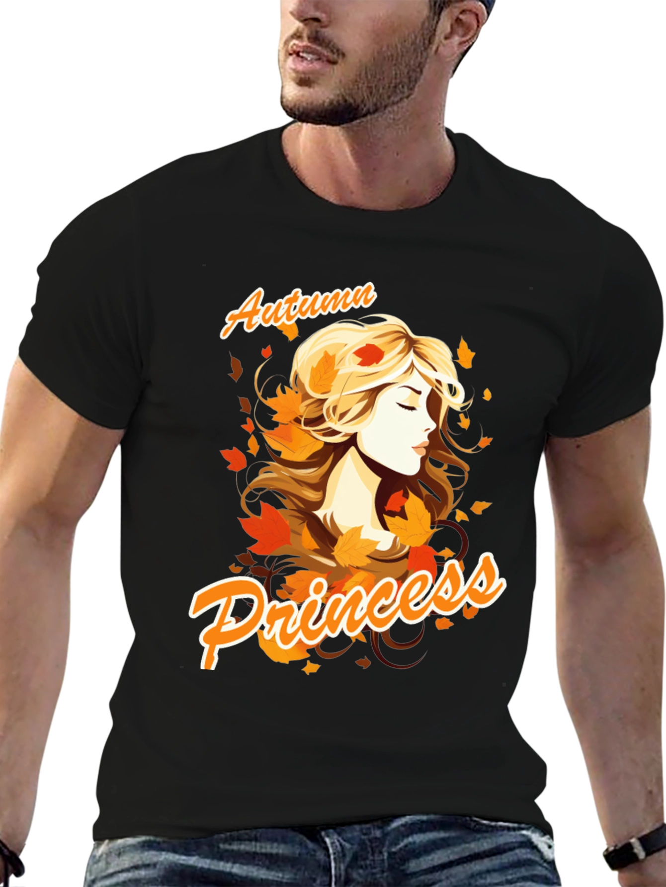 Autumn Princess Graphic Tee - Black