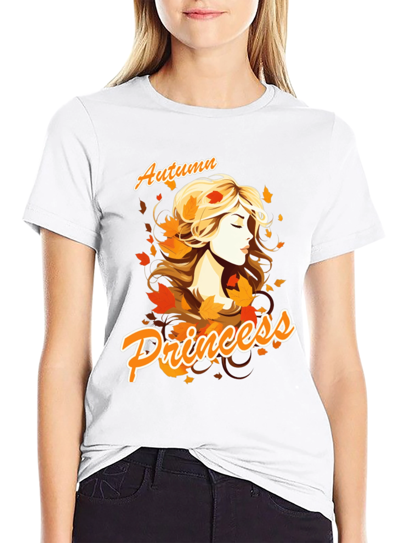Autumn Princess Graphic Tee - Black