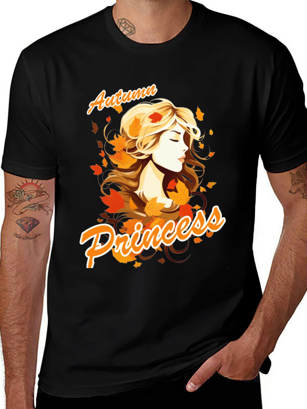 Autumn Princess Graphic Tee - Black