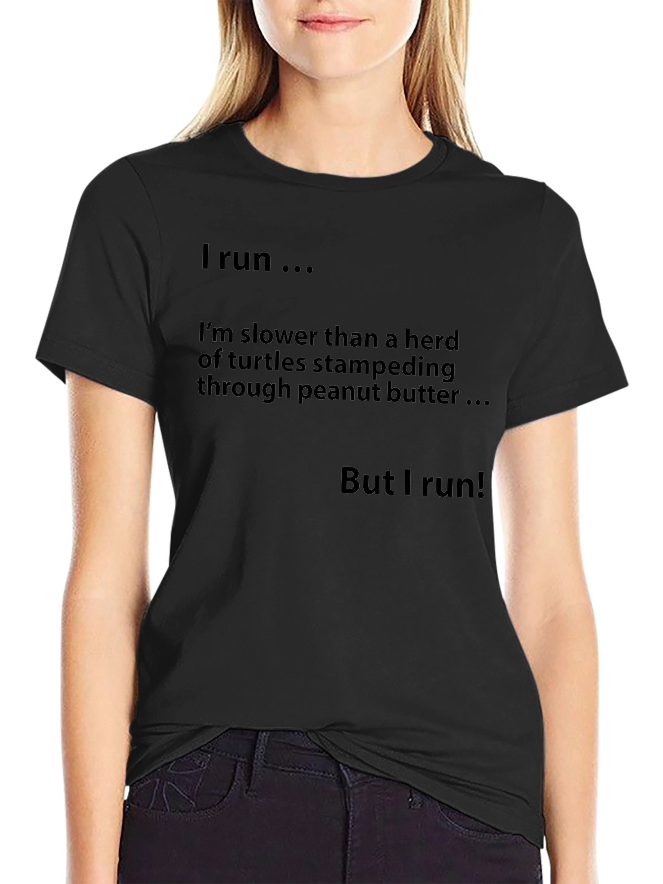 Humorous Runners T-Shirt - Slower Than Turtles