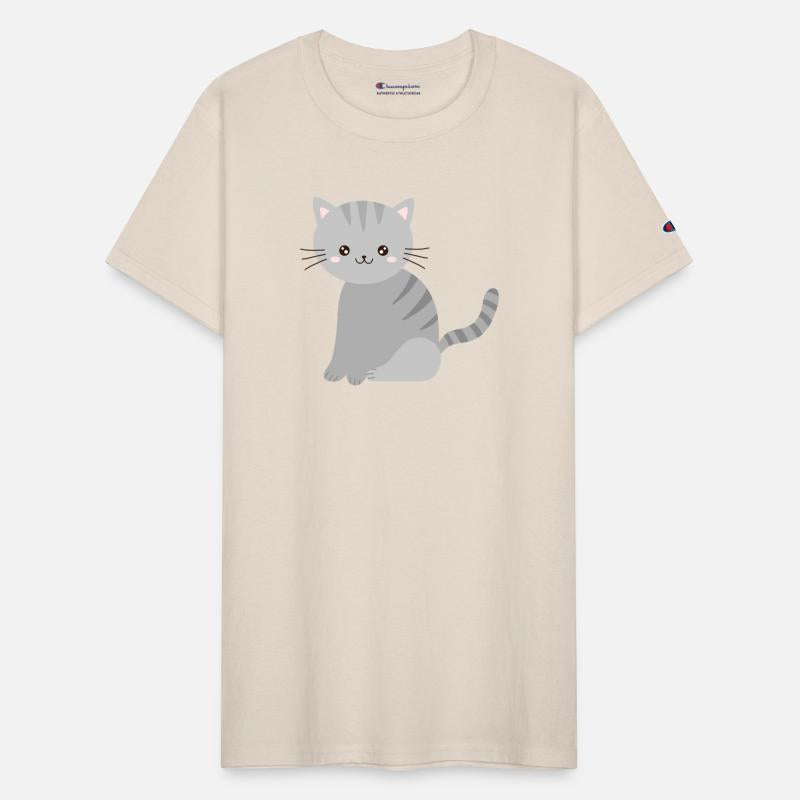 kawaii grey tabby cat