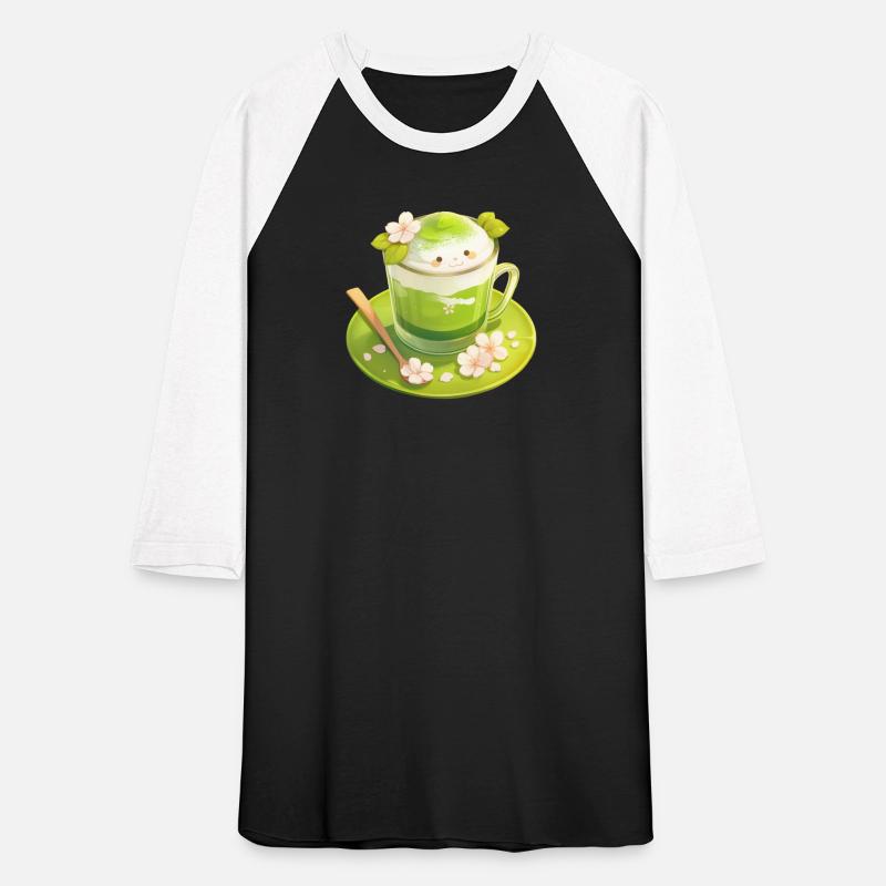 Kawaii Matcha Latte with Sakura Decoration