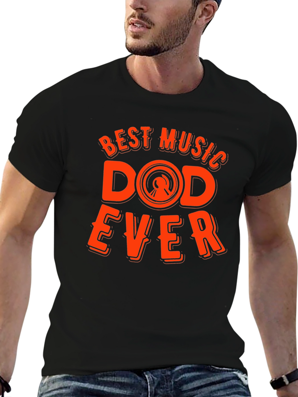 Best Music DAD Ever Graphic Tee