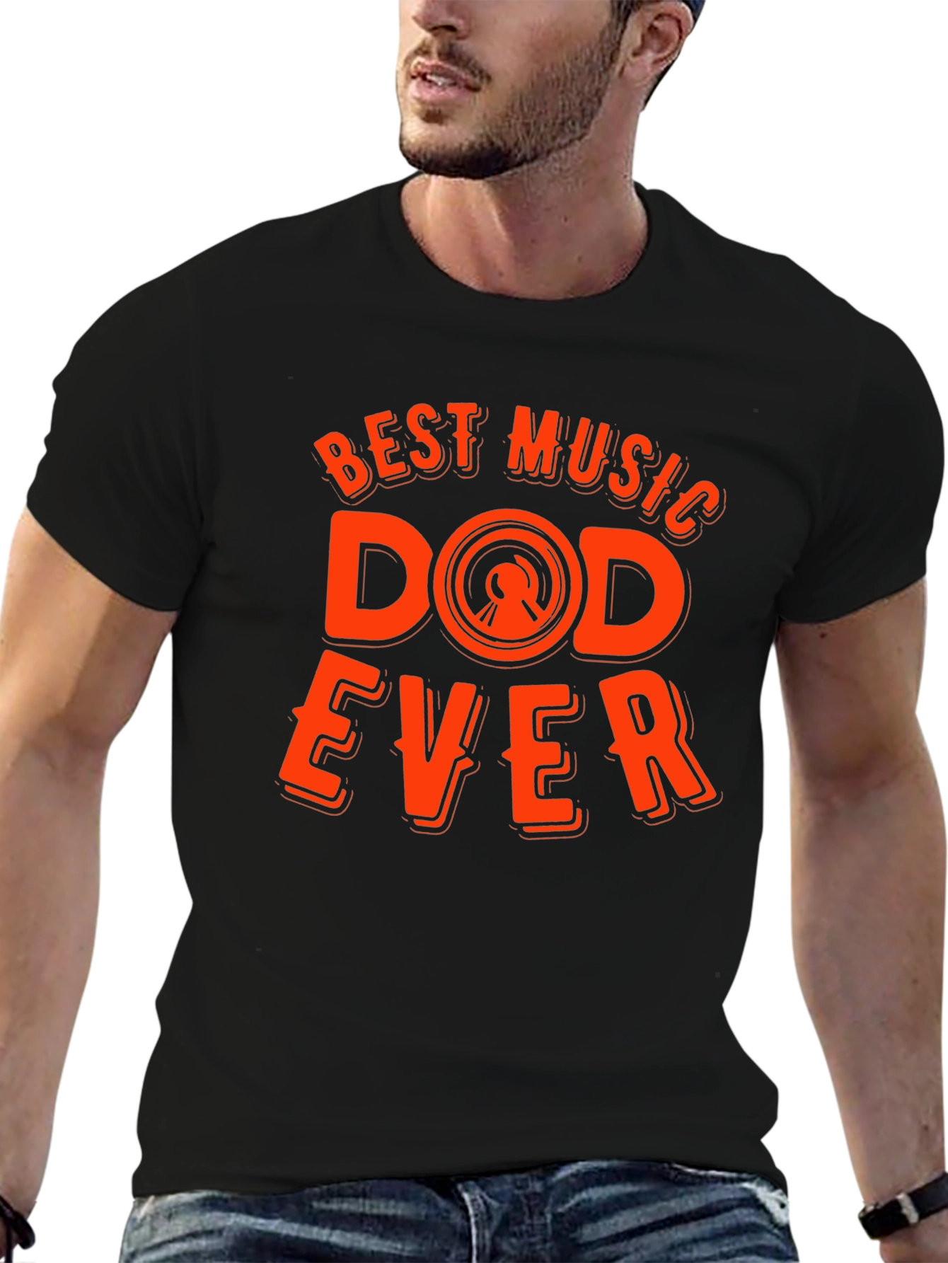 Best Music DAD Ever Graphic Tee
