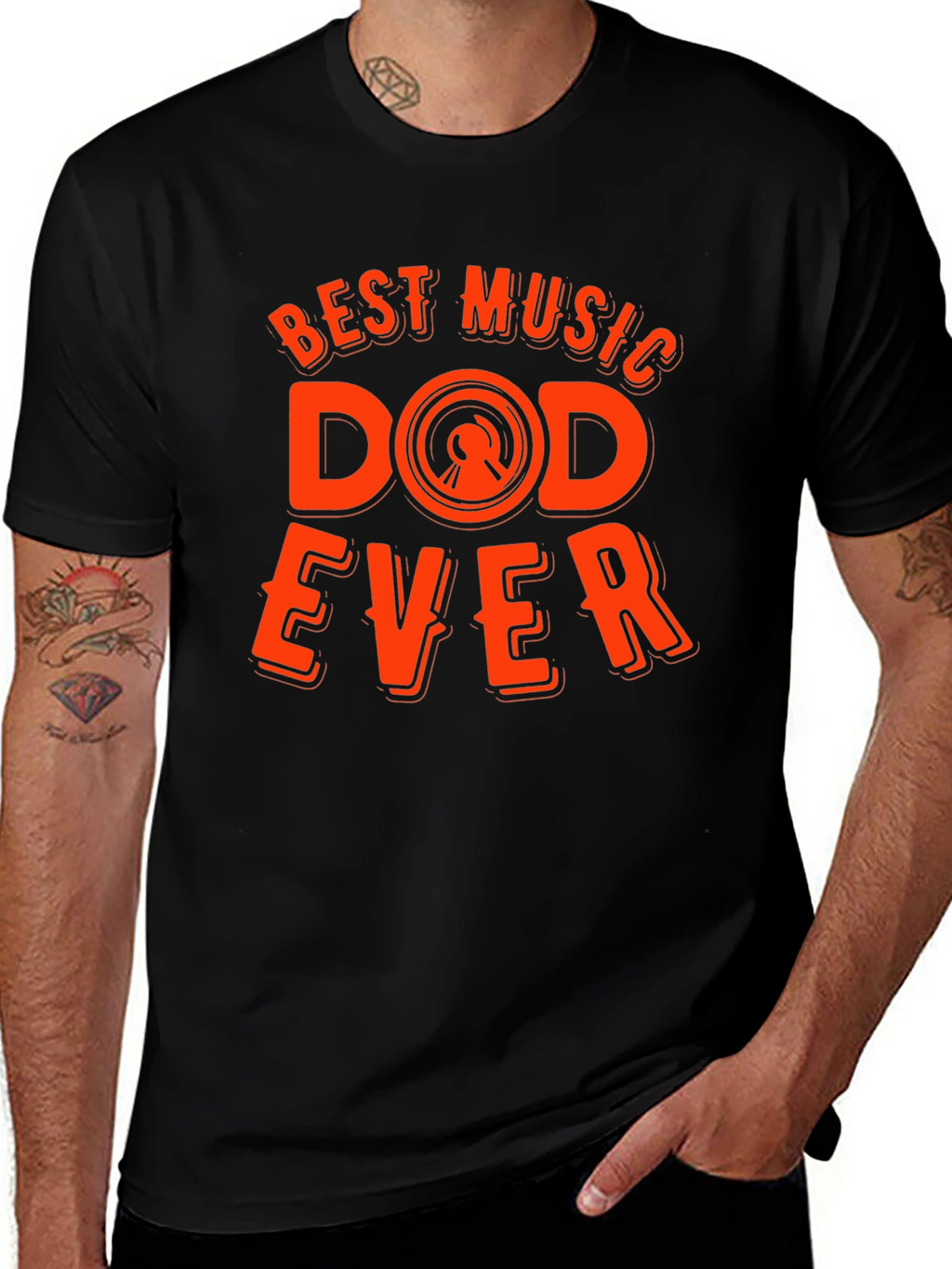 Best Music DAD Ever Graphic Tee