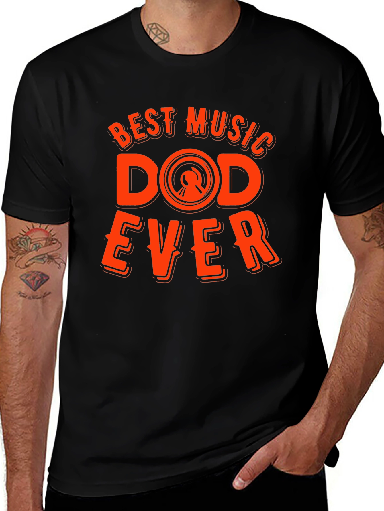 Best Music DAD Ever Graphic Tee