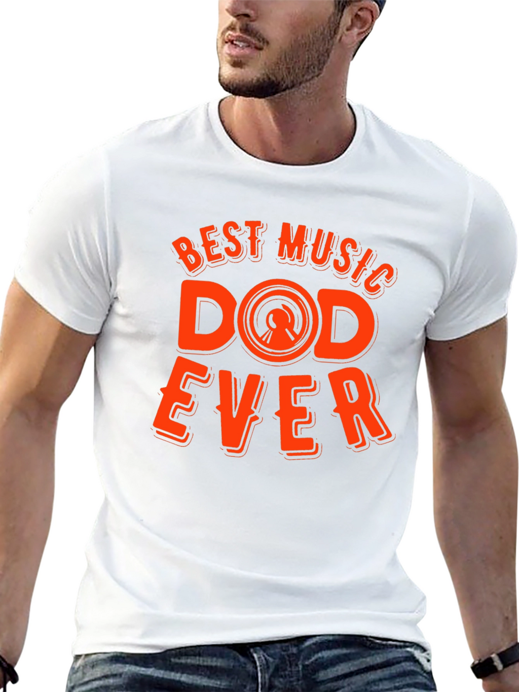 Best Music DAD Ever Graphic Tee