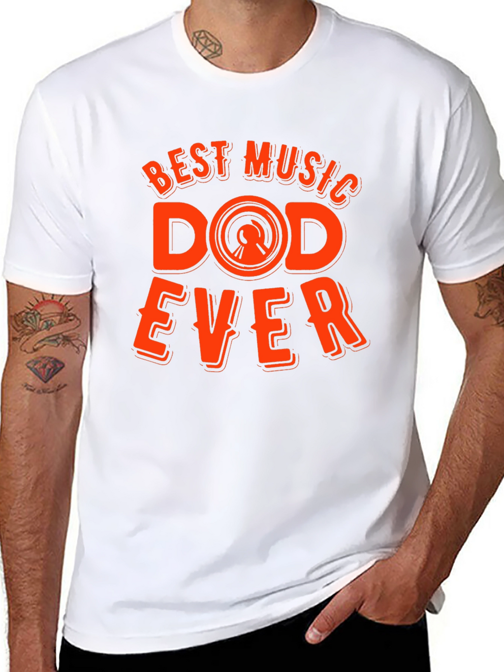 Best Music DAD Ever Graphic Tee