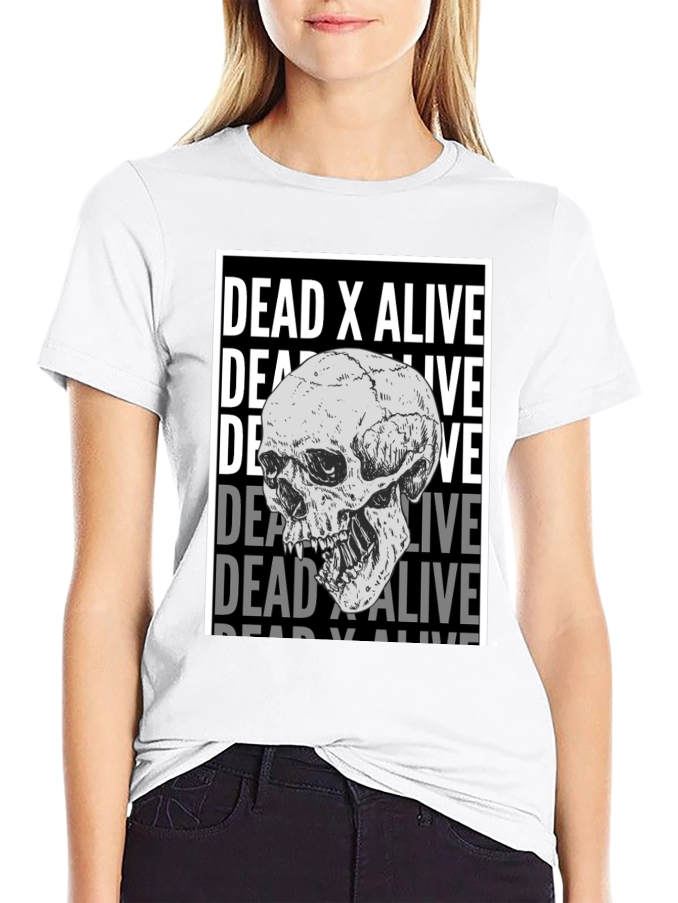 Dead X Alive Skull Graphic T-Shirt