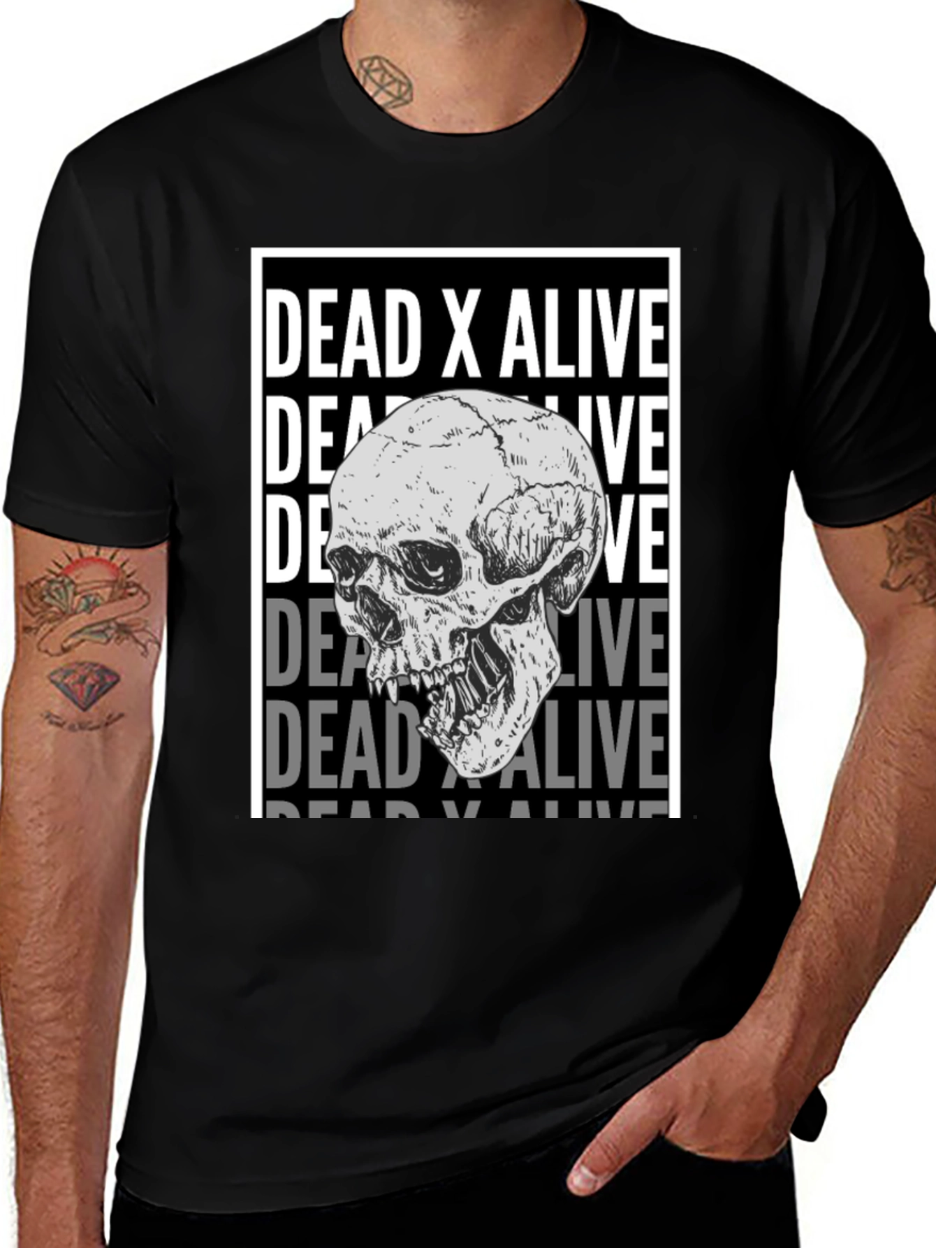 Dead X Alive Skull Graphic T-Shirt