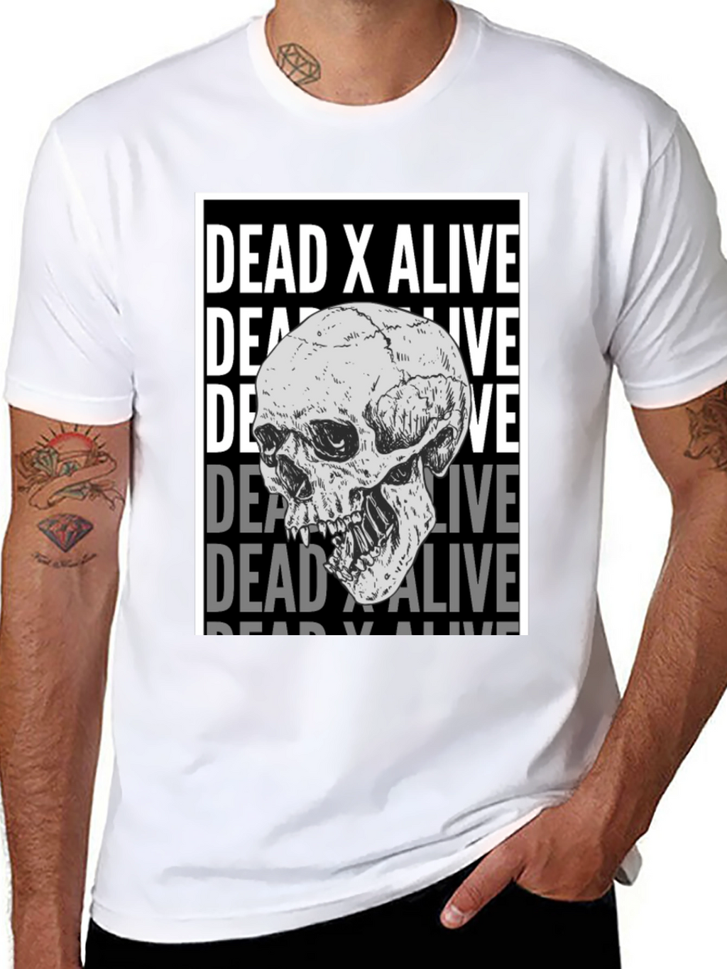 Dead X Alive Skull Graphic T-Shirt