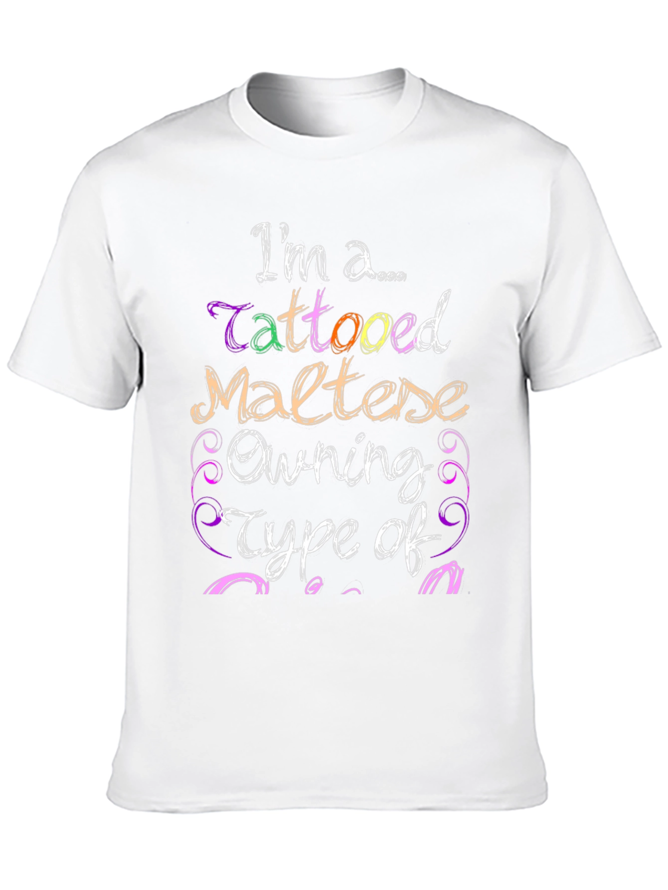 Tattooed Maltese Owner Graphic T-Shirt