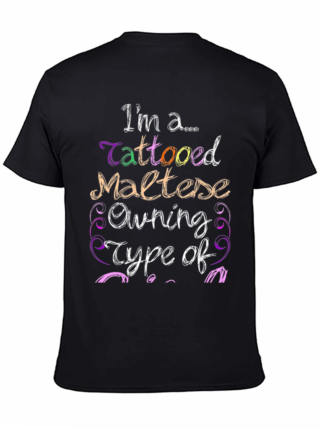 Tattooed Maltese Owner Graphic T-Shirt