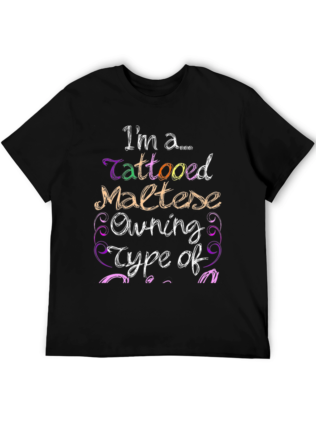Tattooed Maltese Owner Graphic T-Shirt