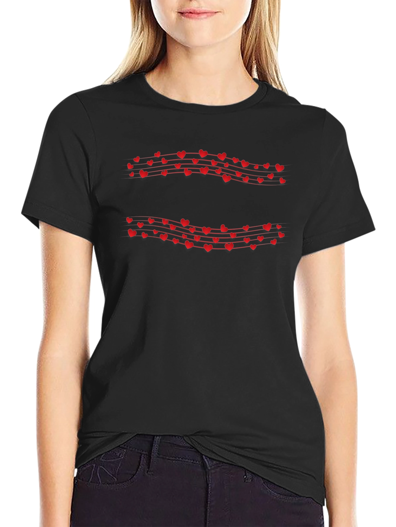 Heart String T-Shirt - Valentines Day Love Tee