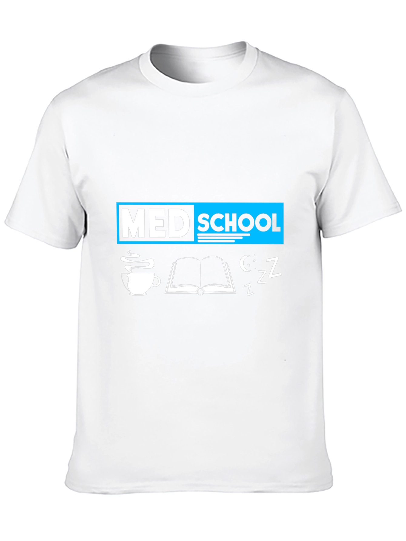 Med School T-Shirt: Coffee Books and Zzzs