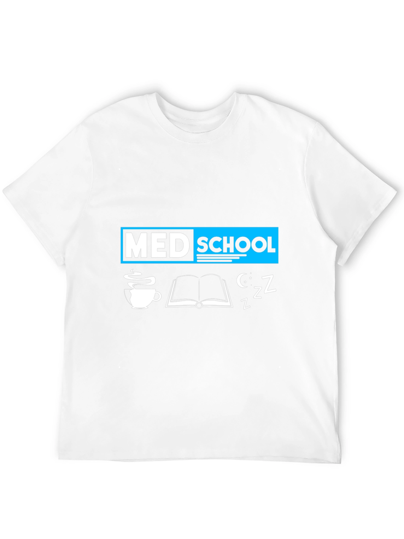 Med School T-Shirt: Coffee Books and Zzzs